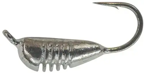 Мормышка вольфрамовая Shark Супер-банан с насечкой 0,5г диам. 3,5 мм крючок D14 гальваника ц:серебро