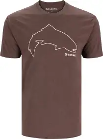 Футболка Simms Trout Outline T-Shirt M Brown Heather