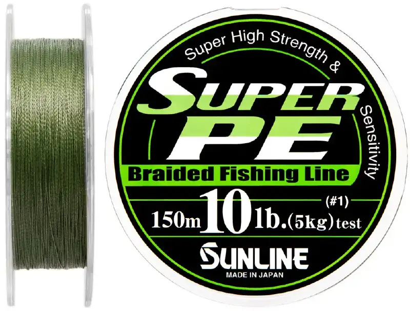 Шнур Sunline Super PE 150m 0.165mm 10lb/5.0kg (темно-зеленый)