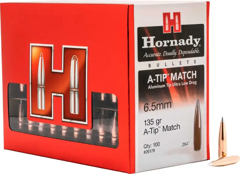 Куля Hornady A-TIP Match кал. 6.5 мм маса 135 гр (8.8 г) 100 шт