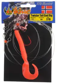 Оснащення морське Prohunter Twister Tail Cod Rig 120cm 80lbs 7/0 Hooks