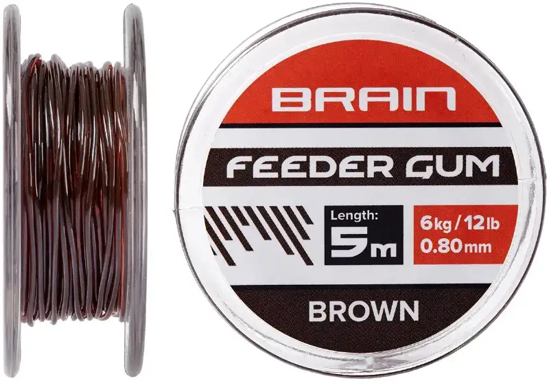 Амортизуюча гума Brain Feeder Gum 0.6mm 8lb/4kg (5m) ц:коричневий