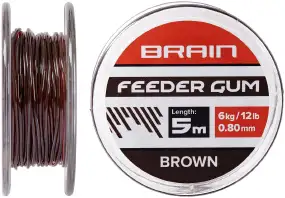 Амортизуюча гума Brain Feeder Gum 0.6mm 8lb/4kg (5m) ц:коричневий
