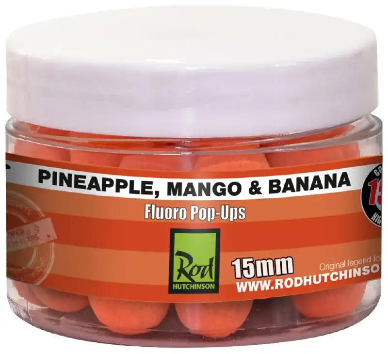 Бойлы Rod Hutchinson Fluoro Pop Ups Pineapple,Mango & Banana 15mm
