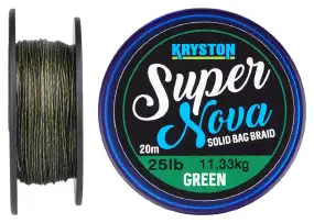 Поводковый материал Kryston Super Nova Solid Bag Supple Braid 20m 25lb ц:weed green