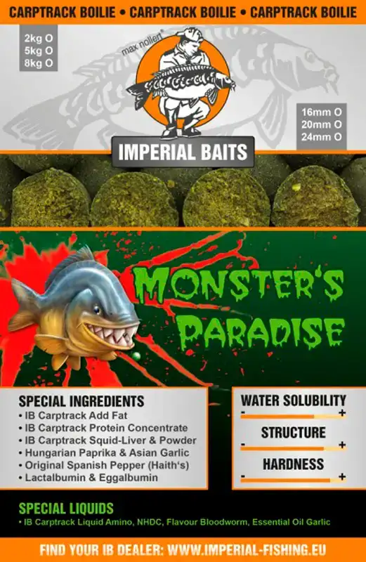 Бойлы Imperial Baits Carptrack Monsters Paradise Boilie Cold Water 20мм 1кг