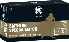 Патрон RUAG RWS Biathlon Special Match кал. 22 LR куля LHP 40 гр (2.6 г)
