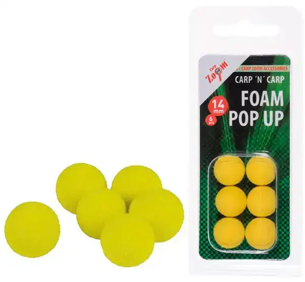 Штучна насадка CarpZoom Foam Pop Up 10мм EVA (жовтий)