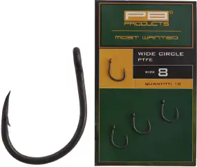 Крючок карповый PB Products Wide Circle Hook PTFE №8 (10шт/уп)