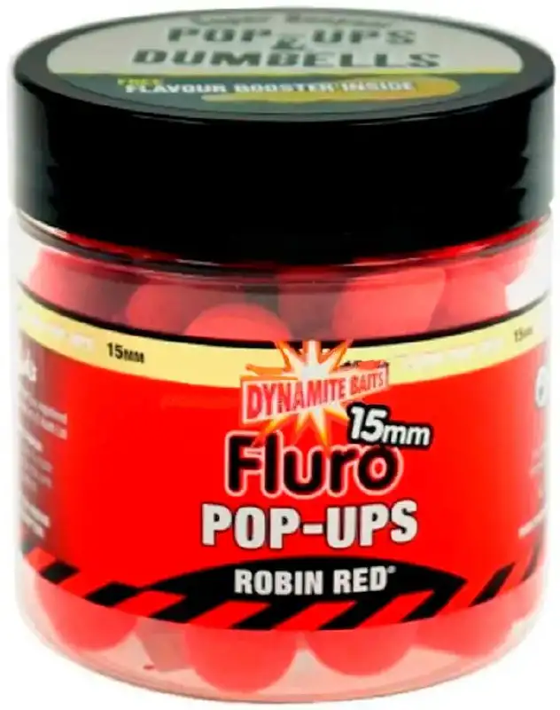 Бойлы Dynamite Baits Fluro Pop-Ups Robin Red 15mm