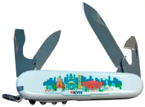 Нож VICTORINOX 1.3603.7R2KYIV Swiss Army Spartan белый с логотип. "Київ"
