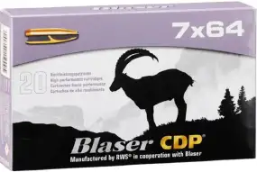 Патрон Blaser кал. 7x64 пуля CDP масса 10,0 г/ 154 гр