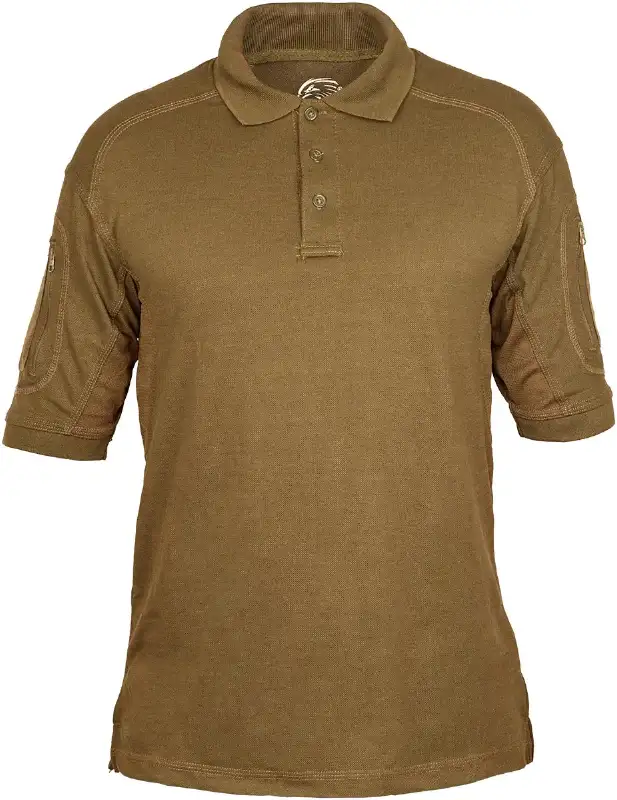 Тенниска поло Defcon 5 Tactical Polo Short Sleeves with Pocket Coyote brown