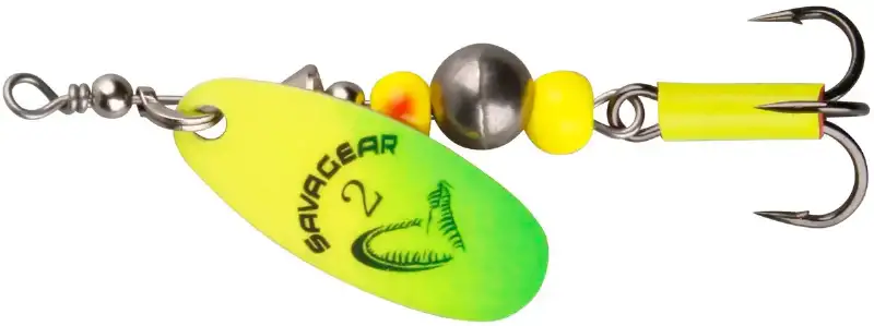 Блесна Savage Gear Caviar Spinner #2 6.0g 07-Fluo Yellow / Chartreuse