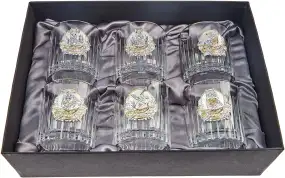 Подарочный набор стаканов для виски Boss Crystal "Охота" с золотыми