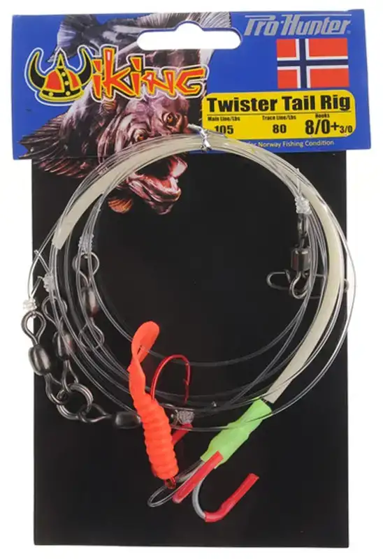 Оснастка морская Prohunter Twister Tail Rig 170cm 105lbs 8/0+3/0 Hooks
