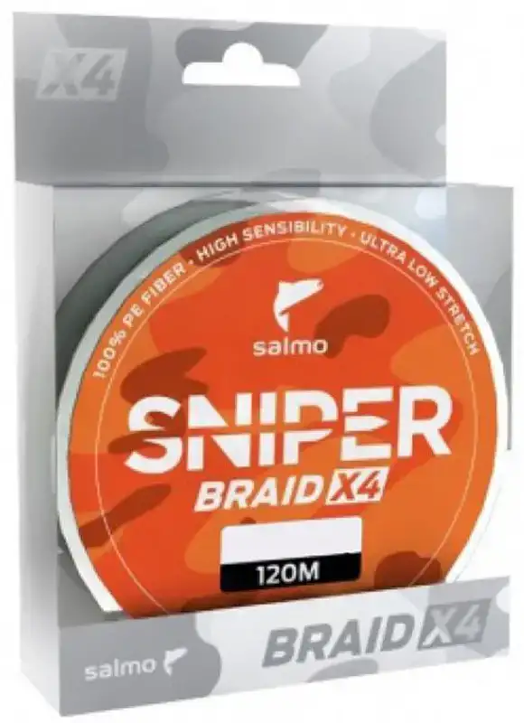 Шнур Salmo Sniper Braid X4 Army Green 120m 0.203mm