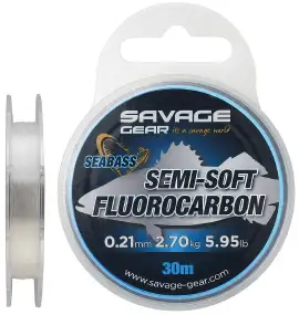 Флюорокарбон Savage Gear Semi-Soft Seabass 30m 0.35mm 6.72kg Clear