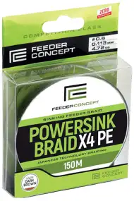 Шнур Feeder Concept Powersink 4X PE 150m (Dark Brown) 0.153mm