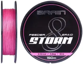 Шнур Brain Storm 8X (pink) 150m 0.22mm 36lb/16.0kg