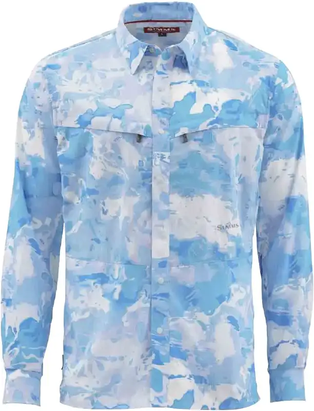 Рубашка Simms Intruder BiComp Shirt Cloud Camo Blue