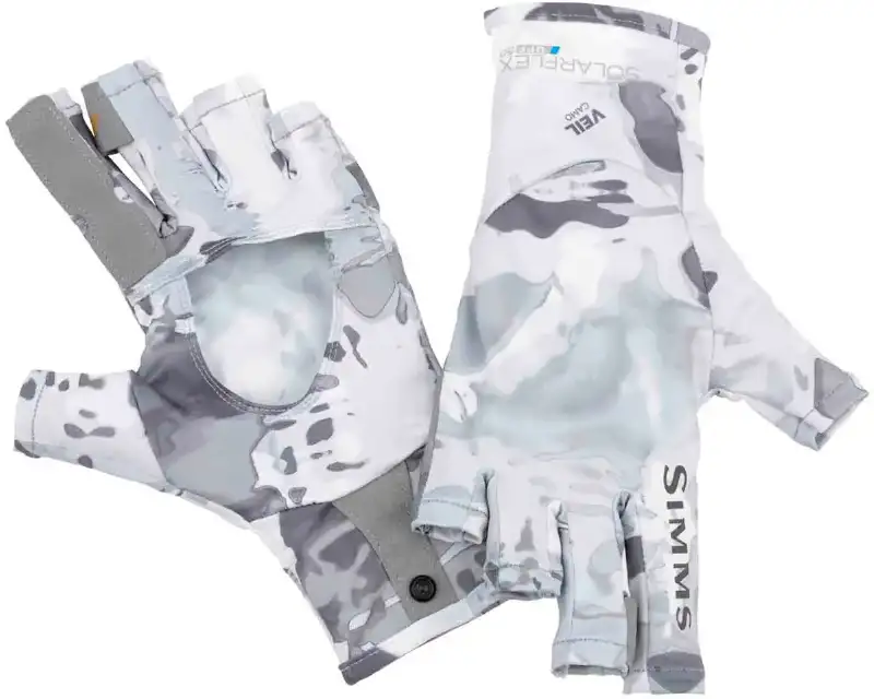 Перчатки Simms SolarFlex SunGlove XL Cloud Camo Grey