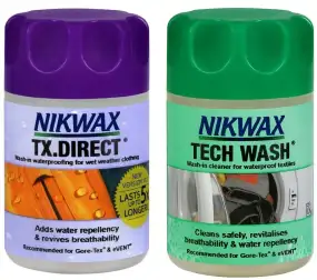 Средство для ухода Nikwax Mini Twin Pack. Tech Wash 150 мл + TX Direct 100 мл