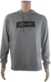Реглан Savage Long sleeve hooded T-Shirt S с капюшоном ц:серый