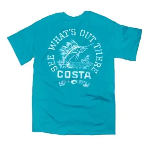 Футболка Costa Del Mar High Tide Ss T-Shirt Tropical Blue