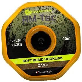 Поводковый материал RidgeMonkey RM-Tec Soft Braid Hooklink 25lb 20м