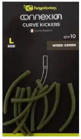 Лентяйка RidgeMonkey Connexion Curve Kickers Large (10 шт/уп) ц:weed green