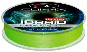 Шнур Climax iBraid 4 UL 135m (chartreuse) 0.10mm 7.5kg