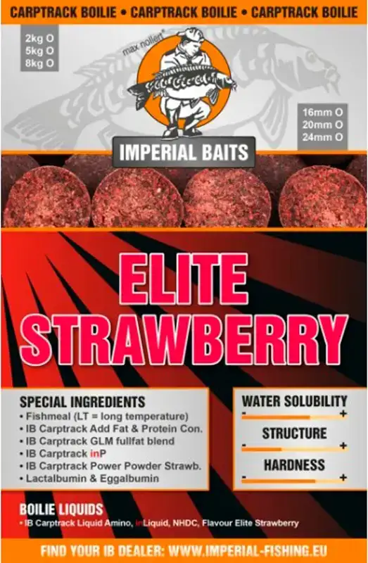 Бойлы Imperial Baits Carptrack Elite Strawberry Boilie 24мм 300г