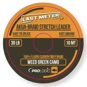 Шоклидер Prologic Akua-Braid Leader 10m 30lbs Camo Green