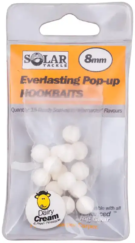 Искусственная насадка Solar Everlasting Pop-Up Hook Baits Dairy Cream 8mm 