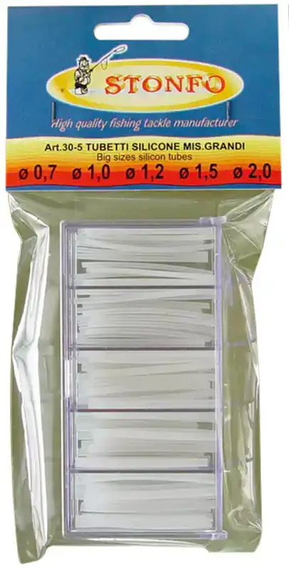 Кембрік силіконовий Stonfo 30-5 Box Clear Silicone Tube Big діам. 0.7-1.0-1.2-1.5-2.0mm