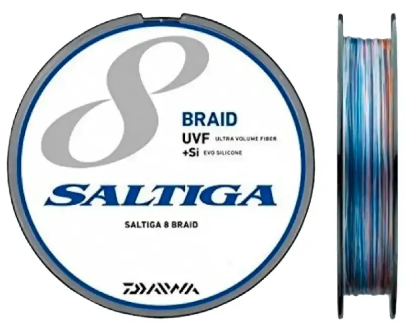 Шнур Daiwa 8 Braid UVF Saltiga 300m Multi Color #6 77lb/35kg