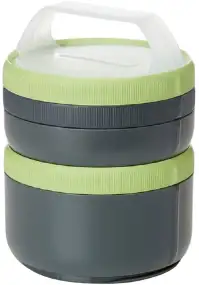 Контейнер для еды Humangear Stax Storage Container Set Eat System. XL. Green/Gray