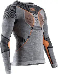 Термокофта X-Bionic Apani 4.0 Merino Shirt Round Neck Long Sleeve Men S Black/Grey/Orange