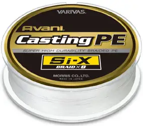 Шнур Varivas Avani Casting PE Si-X 400m (білий) #8.0/0.470mm 115lb