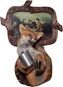 Опудало Чернишенко І.Е. ФОП "Лисиця з флягою" і великою картиною "Мисливці"