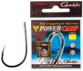 Крючок Gamakatsu Power Carp Ring Eye №12 (10шт/уп) ц:black
