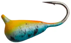 Мормышка вольфрамовая Shark Капля с ушком 0.95g 4.0mm крючок D14 ц: оранжево-синий