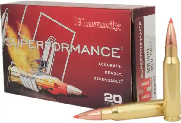 Патрон Hornady Superformance кал .308 Win  пуля SST масса 150 гр/9.7 г
