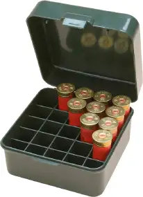 Коробка MTM Dual Gauge Shotshell Case 3.5" на 25 патронів кал. 12/89. Колір – зелений