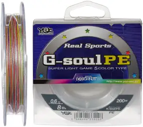 Шнур YGK G-Soul PE 5 Colors 200m #0.4/0.104mm 6lb