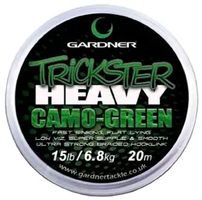 Поводковый материал Gardner Trickster Heavy Camo Green 30lb (13.6kg)