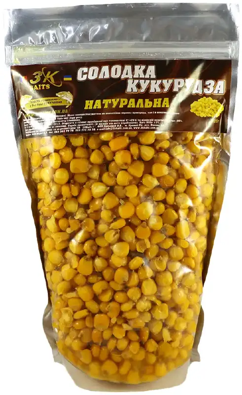 Зернова суміш 3KBaits Солодка кукурудза (натуральна) 0.8 кг
