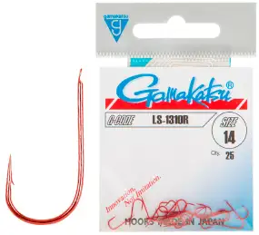 Крючок Gamakatsu LS-1310R №12 (25шт/уп) ц:red