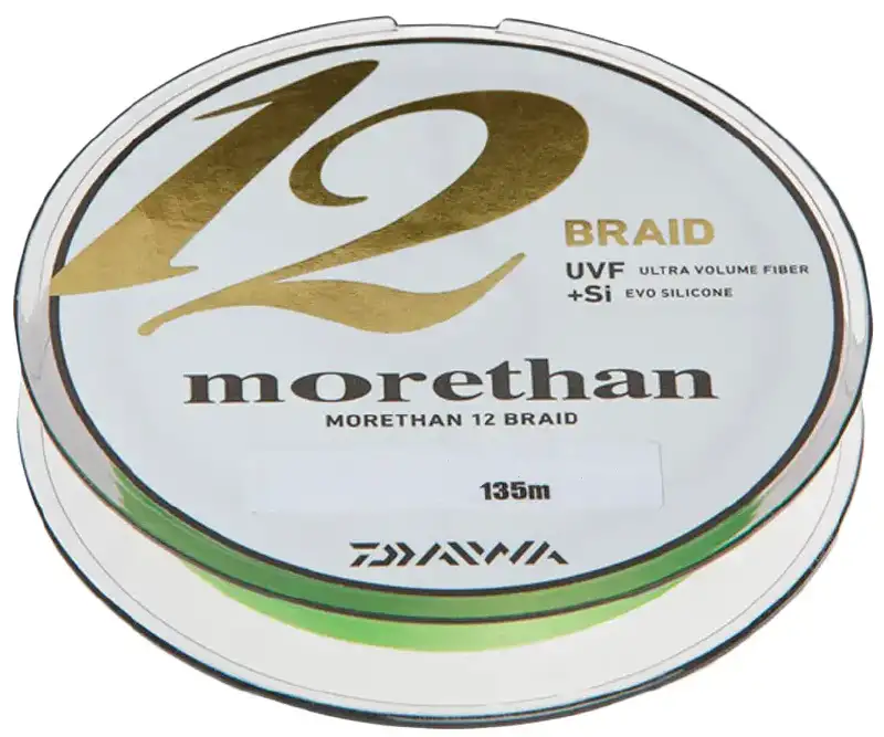 Шнур Daiwa Morethan 12 Braid 135m (Lime Green) 0.08mm 13lb/5.8kg